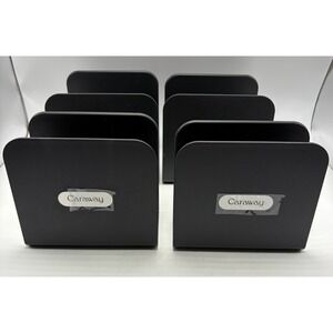 Caraway 4 Piece Set Magnetic Pots Pans Rack Black Divider Organizer Holder New